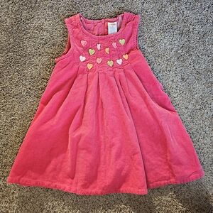 Gymboree Pink Corduroy Dress with Heart Accents